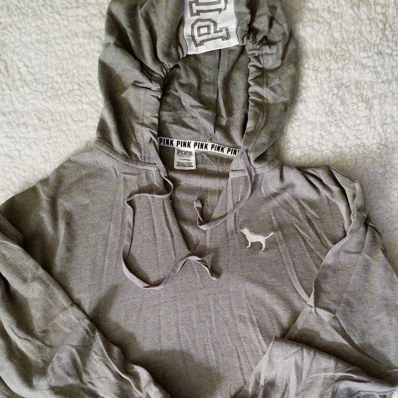 PINK Victoria's Secret Sweaters - Vs Pink Grey lounge sweatshirt/pullover